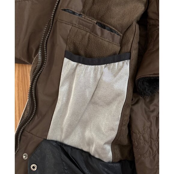 Columbia Vertex Interchange Coat Womens M Brown Winter Faux Fur Hood 3-1 Jacket - Picture 12 of 13